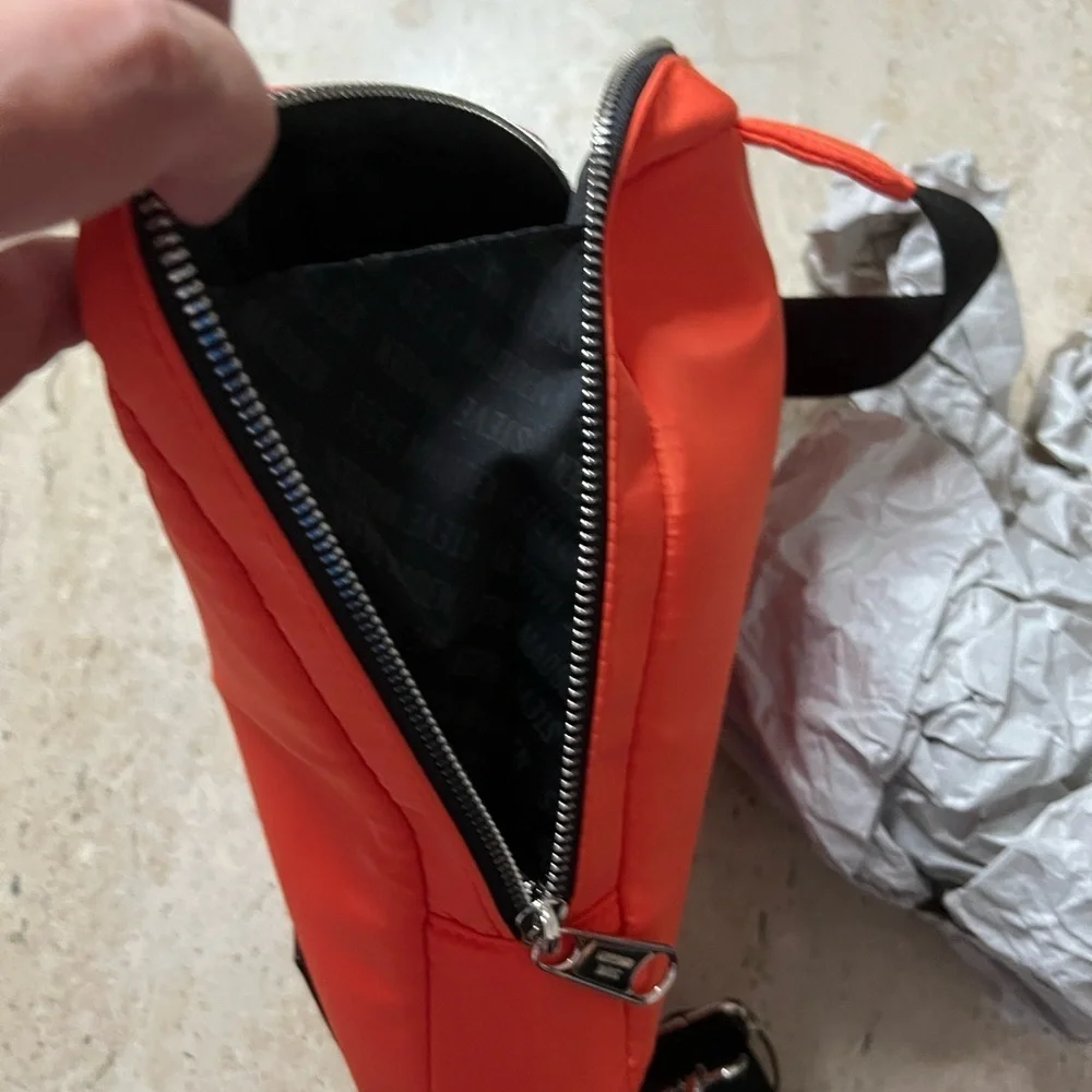 Steve Madden Orange Bida Sling Crossbody Mini Backpack